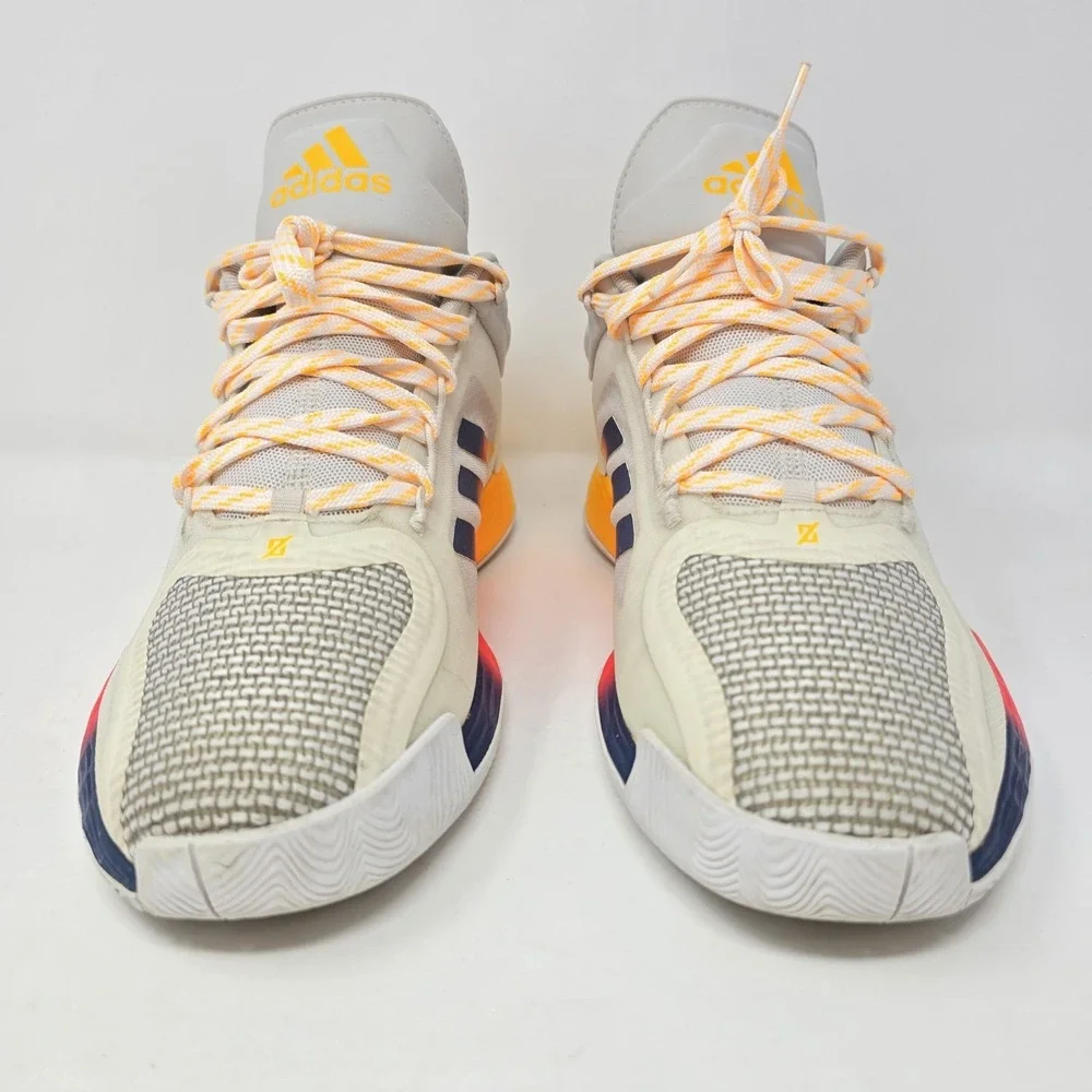 Adidas Adizero Rose 11 Sunrise Basketball Shoes White Orange FW8508 Mens 7.5
